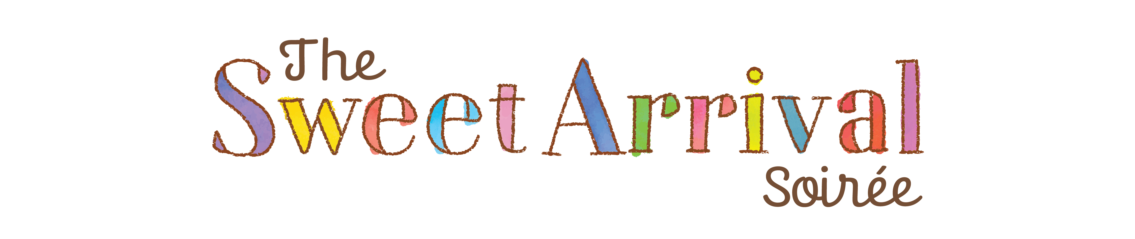 The Sweet Arrival Soirée  type treatment logo