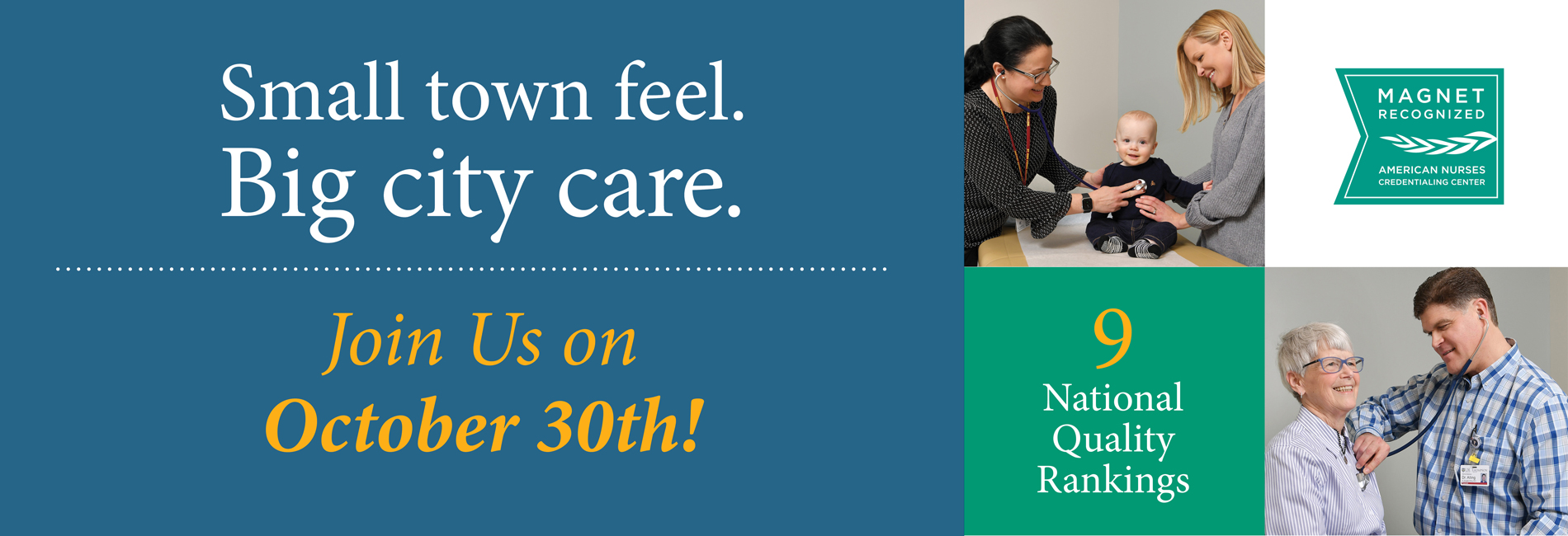 Thompson Health. Small town feel. Big city care. Join Us October 30th