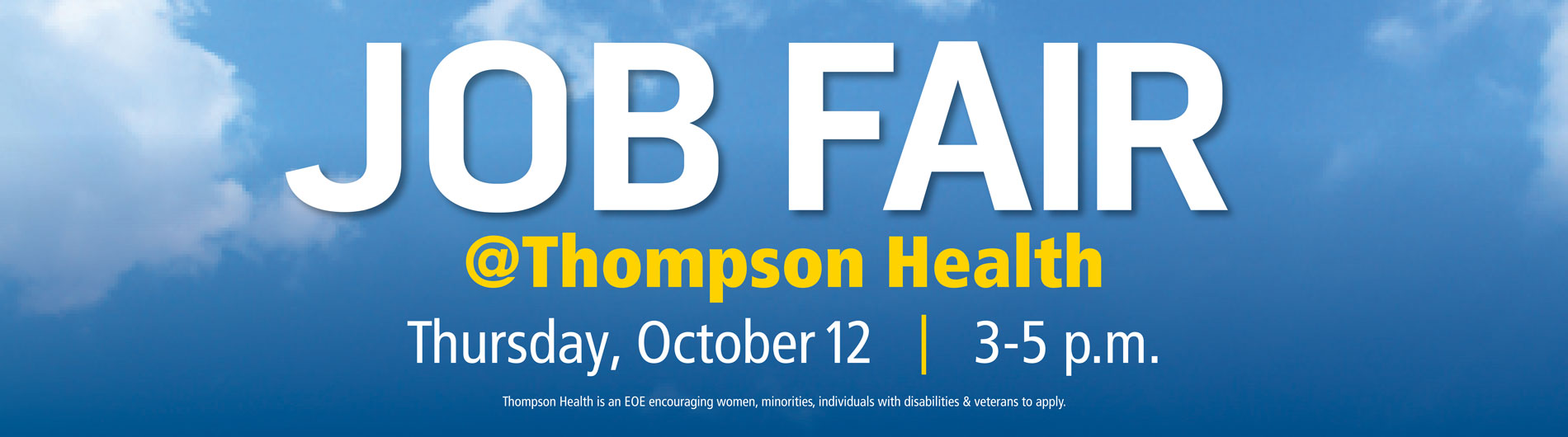 Attend our Job Fair on Thursday October 12